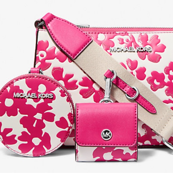 Michael Kors Handbags - Michael Kors Jet Set Small Sequined Floral Print Crossbody